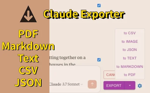 AI Chat Exporter: I-save ang Claude Chats sa PDF at MD – Free - Screenshot 2