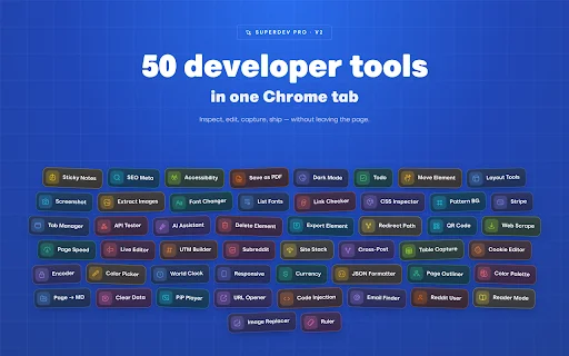 SuperDev Pro: All-in-One Developer Tool para sa Browser - Screenshot 1