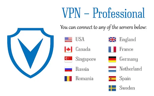 VPN Professional: Pinakamabilis na Libreng VPN para sa Chrome - Screenshot 2