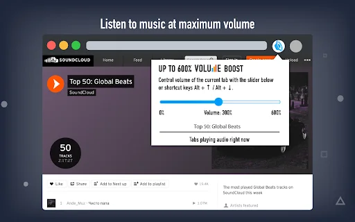 Sound Booster by AudioMax – Palakasin ang Volume sa Chrome - Screenshot 2