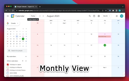 I-download ang G-calize: Gawing Makulay ang Google Calendar - Screenshot 1