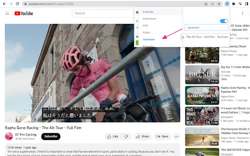 Auto Translate for YouTube – Awtomatikong Isalin ang Subtitles - Screenshot 3