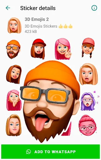 I-download ang Funny Emojis Stickers – Mga Cute na Sticker para sa WhatsApp - Screenshot 10