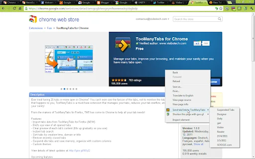 TooManyTabs para sa Chrome: Ayusin ang Iyong mga Tab nang Madali - Screenshot 7