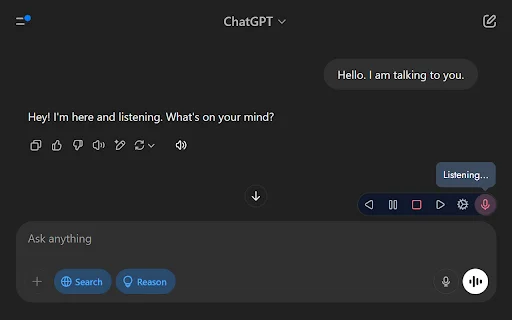VoiceWave: Voice Control para sa ChatGPT at DeepSeek – I-download - Screenshot 1